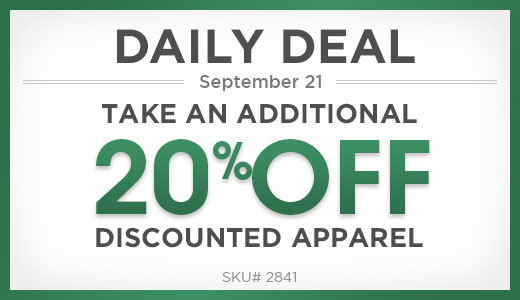20% off already discounted apparel 20% off already discounted apparel