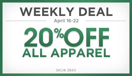 20% Off All Apparel 20% Off All Apparel