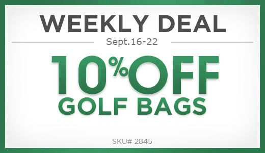 10% off golf bags 10% off golf bags