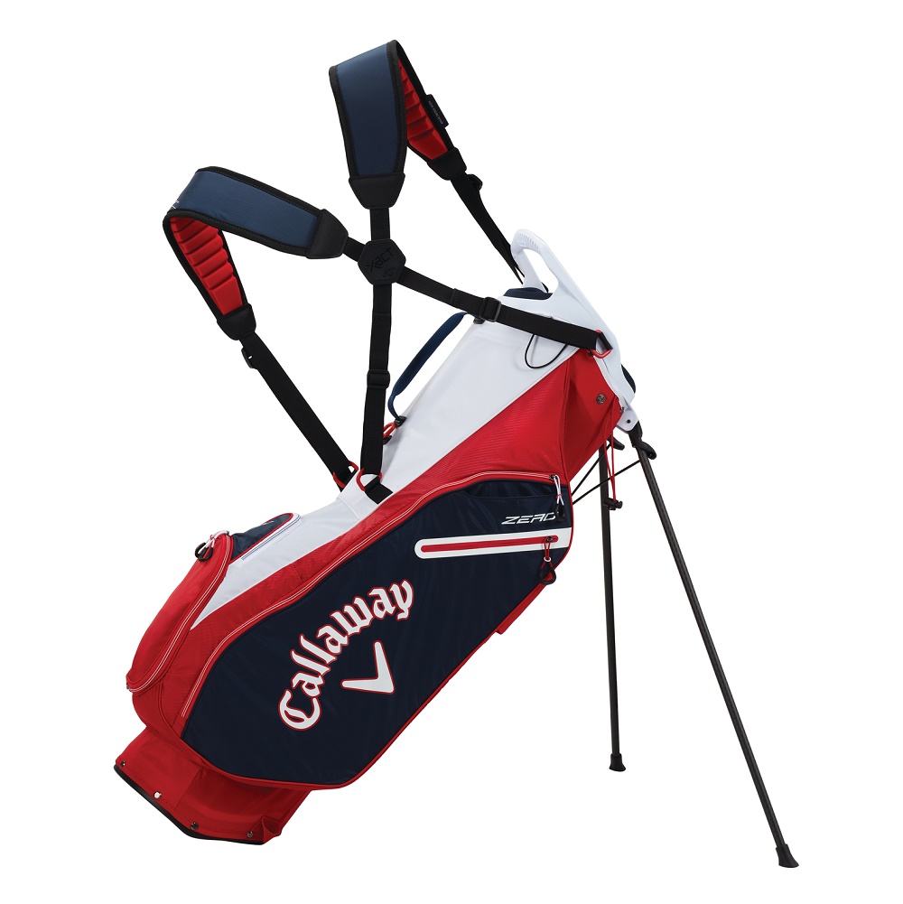 NEW 2023 Custom Callaway Hyper Lite Zero White/Navy Double Strap Stand Golf  Bag