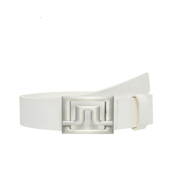 J.Lindeberg Slater 40 White Leather Belt - New York Golf Center